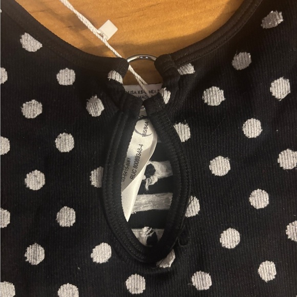 NWT Zara Black and White Fitted Polka Dot Mini Dress - Picture 4 of 6